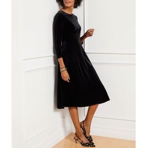 NWT Talbots Velour Fit & Flare Cocktail Holiday Dress Size 22W